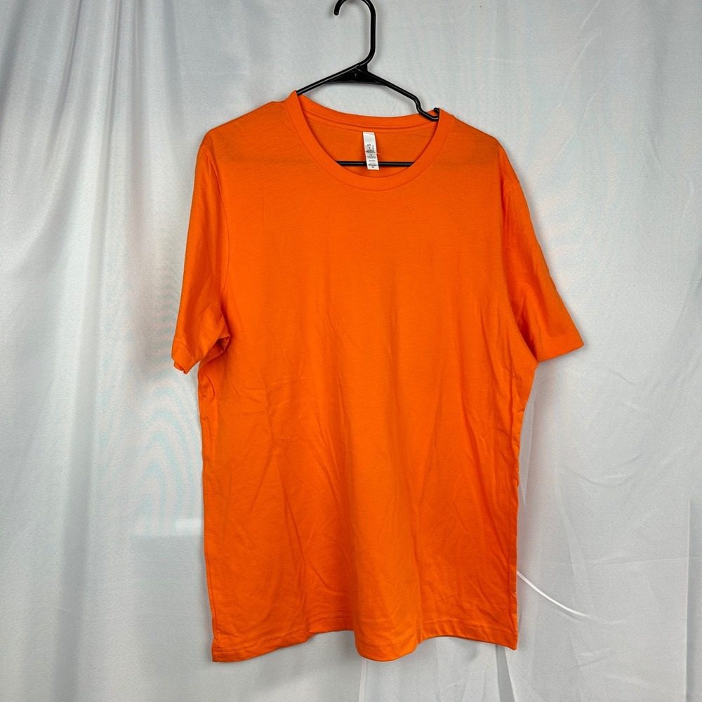 NWT Bella+Canvas T-Shirt Mens XL Coral Orange Short Sleeve Crew Neck Basic Tee